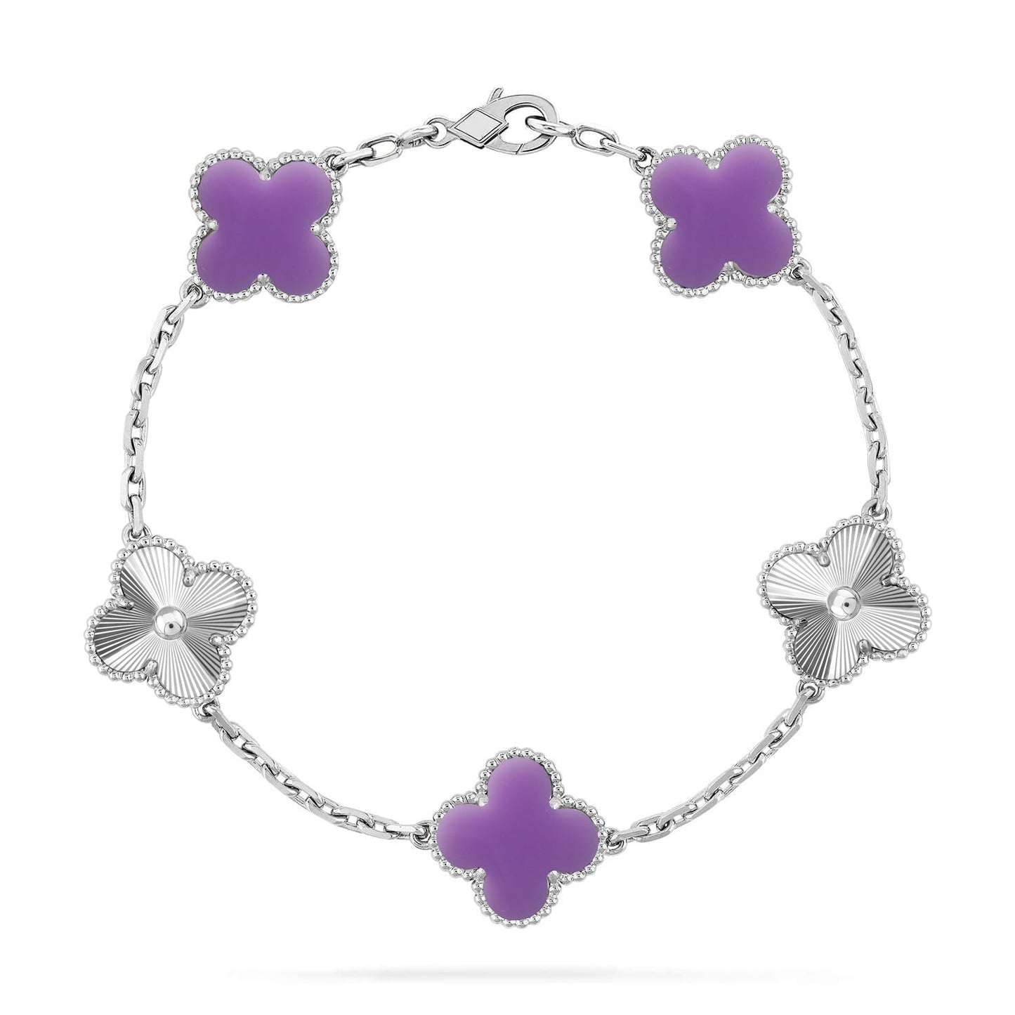 [Amore]CLOVER 5 MOTIF LIGHT PURPLE BRACELET COLLECTION