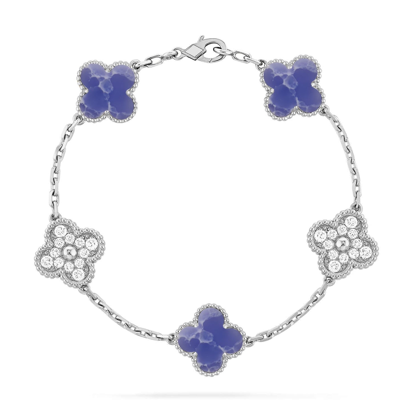 [Amore]CLOVER 5 MOTIF BLUE VEINS BRACELET COLLECTION