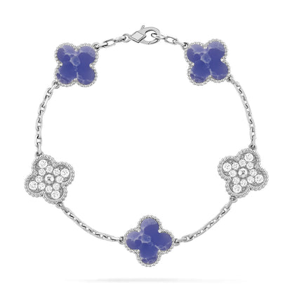 [Amore]CLOVER 5 MOTIF BLUE VEINS BRACELET COLLECTION