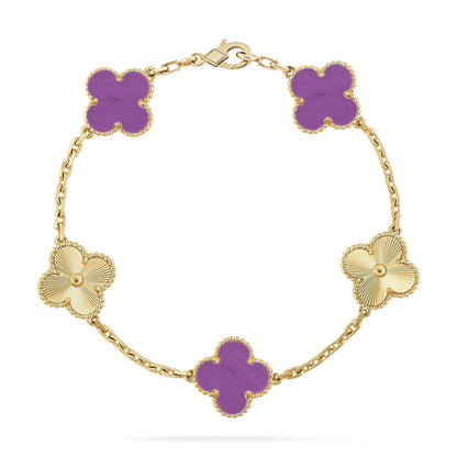 [Amore] CLOVER 5 MOTIF VIOLET BRACELET COLLECTION