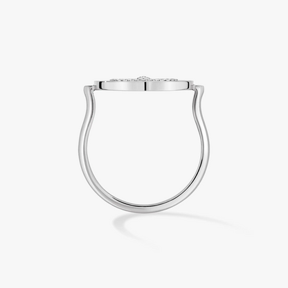[Amore]LUCKY MOVE PAVED SILVER DIAMOND RING