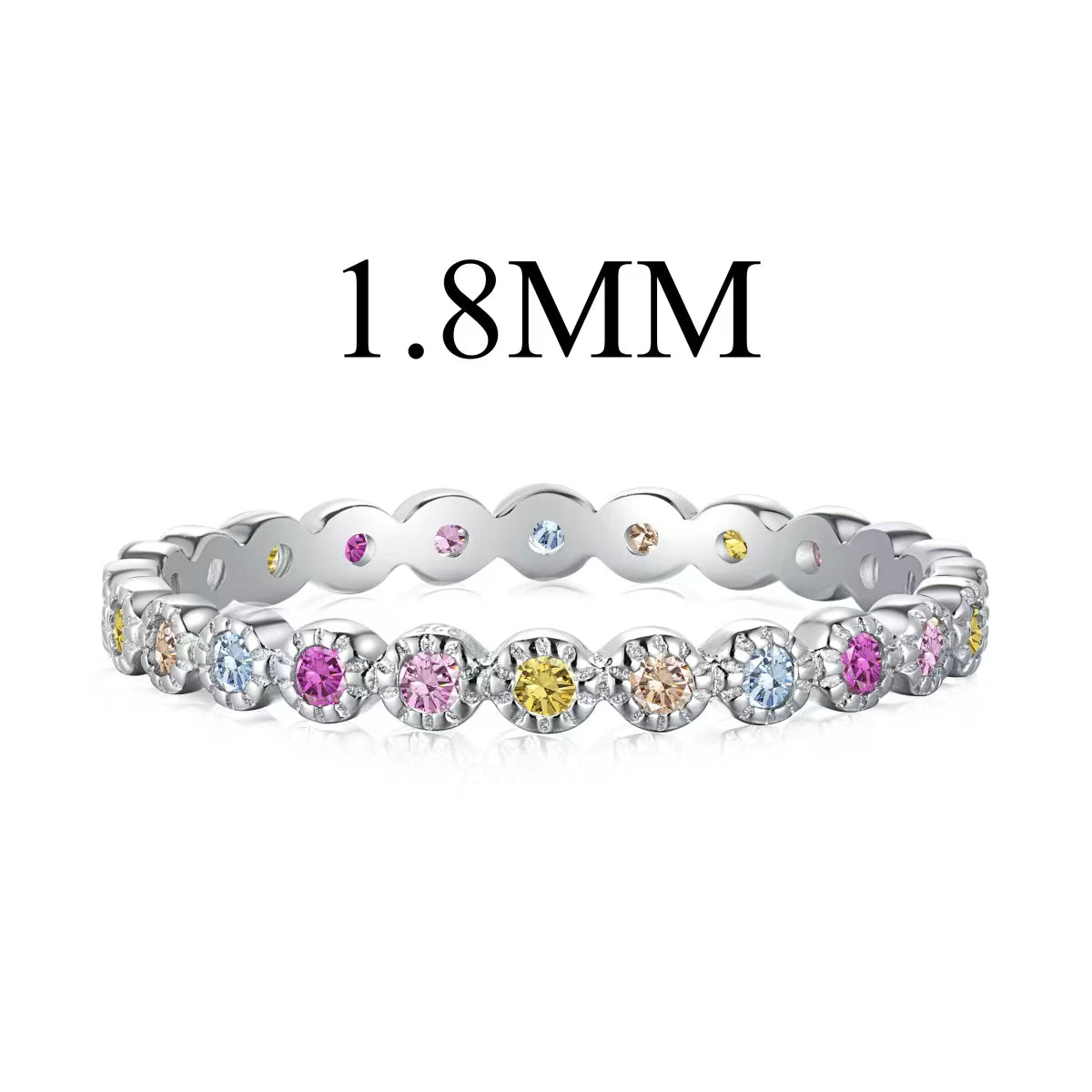 [Amore]Unique Scintillating Round Cut Daily Ring