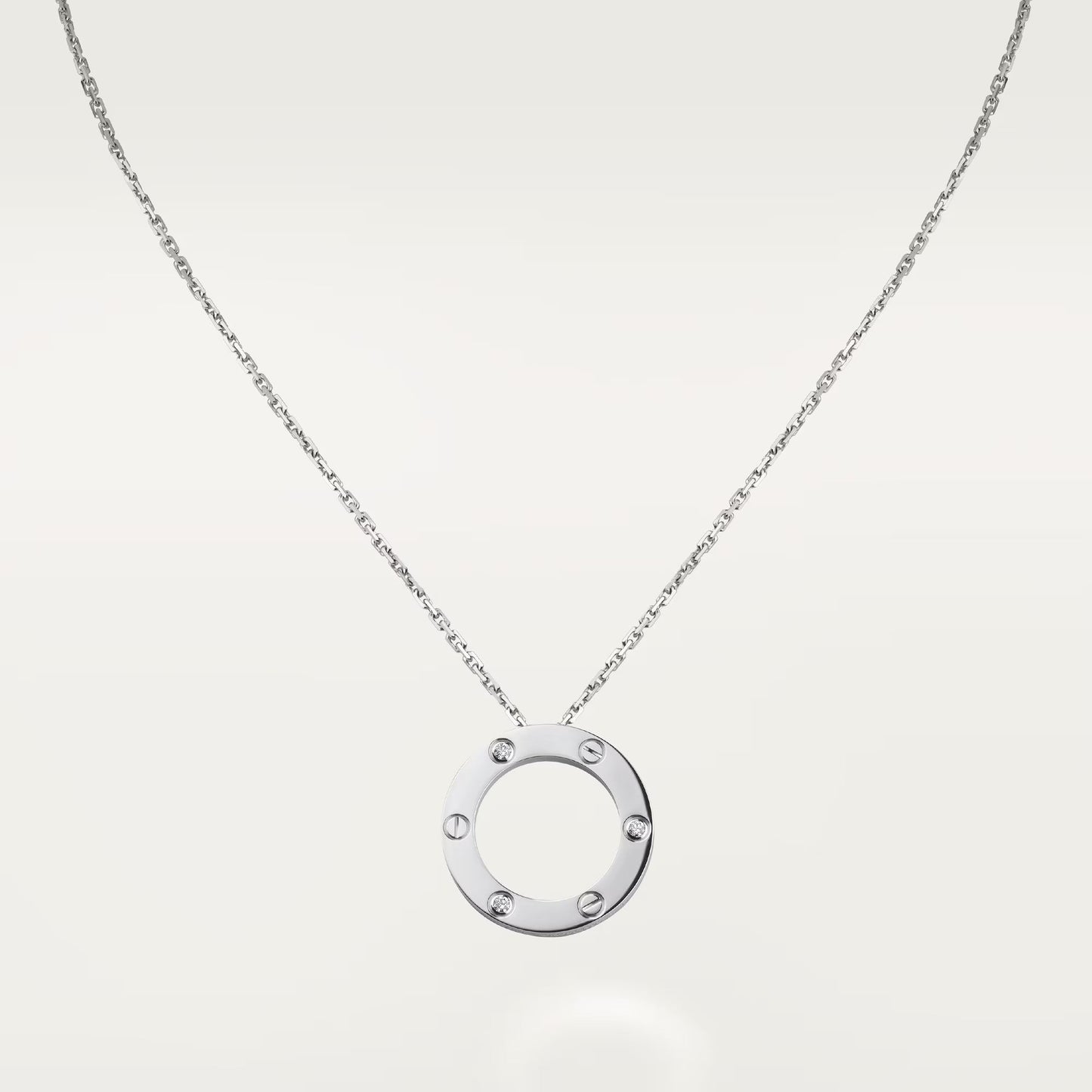 [Amore]LOVE NECKLACE 16MM 3 DIAMONDS