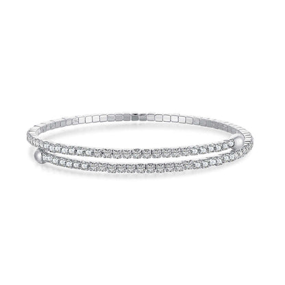 [Amore]Row of Diamonds Round Fashion Bracelet