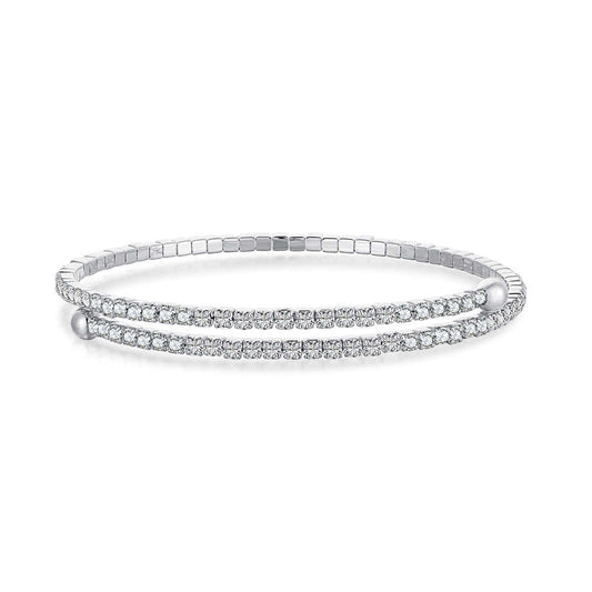 [Amore]Row of Diamonds Round Fashion Bracelet