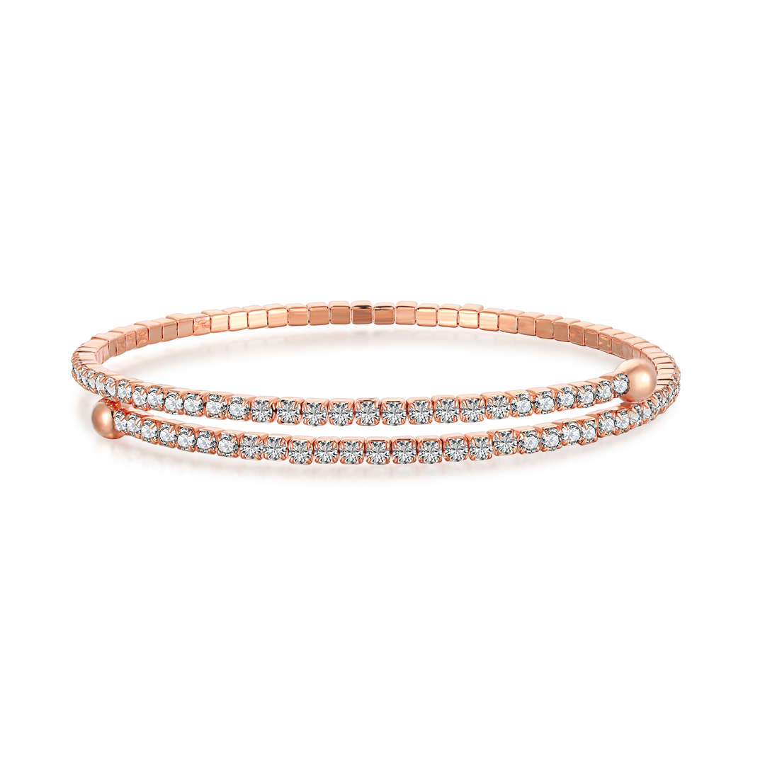 [Amore]Row of Diamonds Round Fashion Bracelet