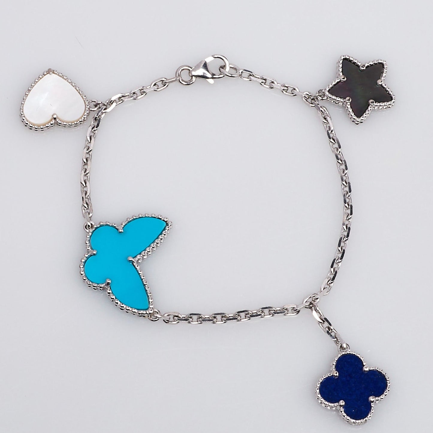 [Amore]LUCKY SPRING SILVER BRACELET 4 MOTIF