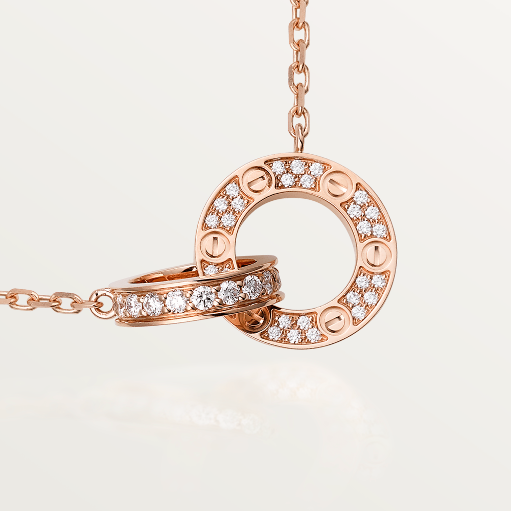 [Amore]LOVE  FULL DIAMOND PENDANT NECKLACE