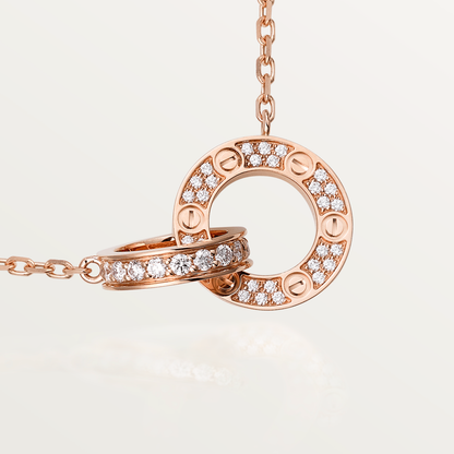 [Amore]LOVE  FULL DIAMOND PENDANT NECKLACE