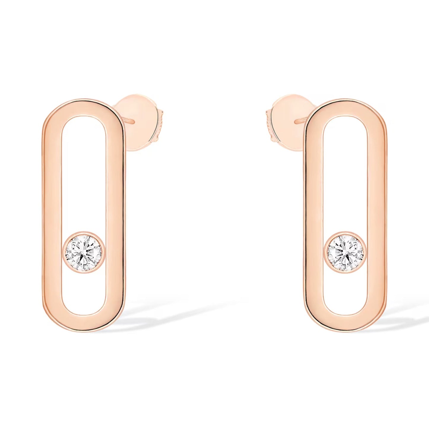 [Amore]MOVE UNO SMALL 1 DIAMOND EARRINGS