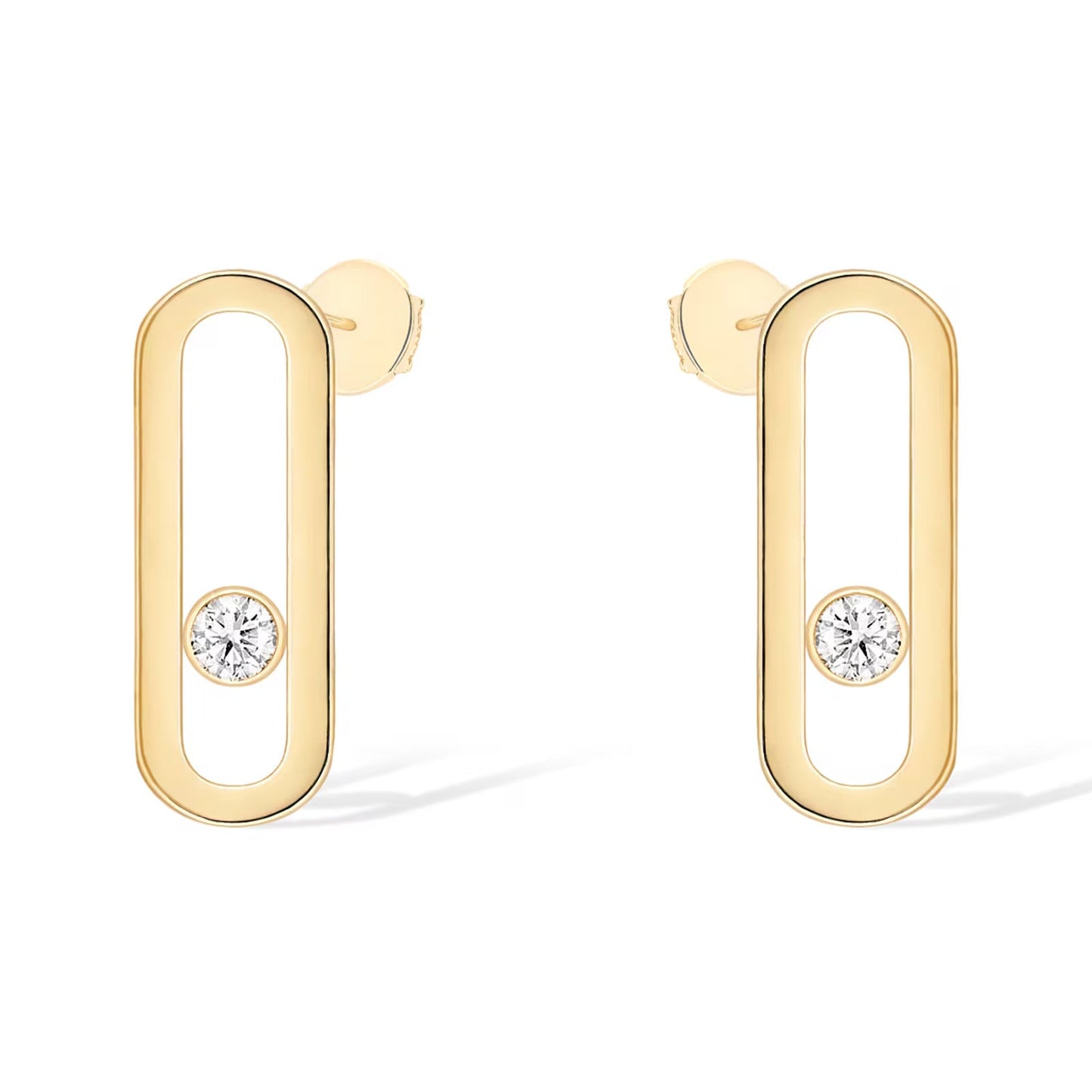 [Amore]MOVE UNO SMALL 1 DIAMOND EARRINGS