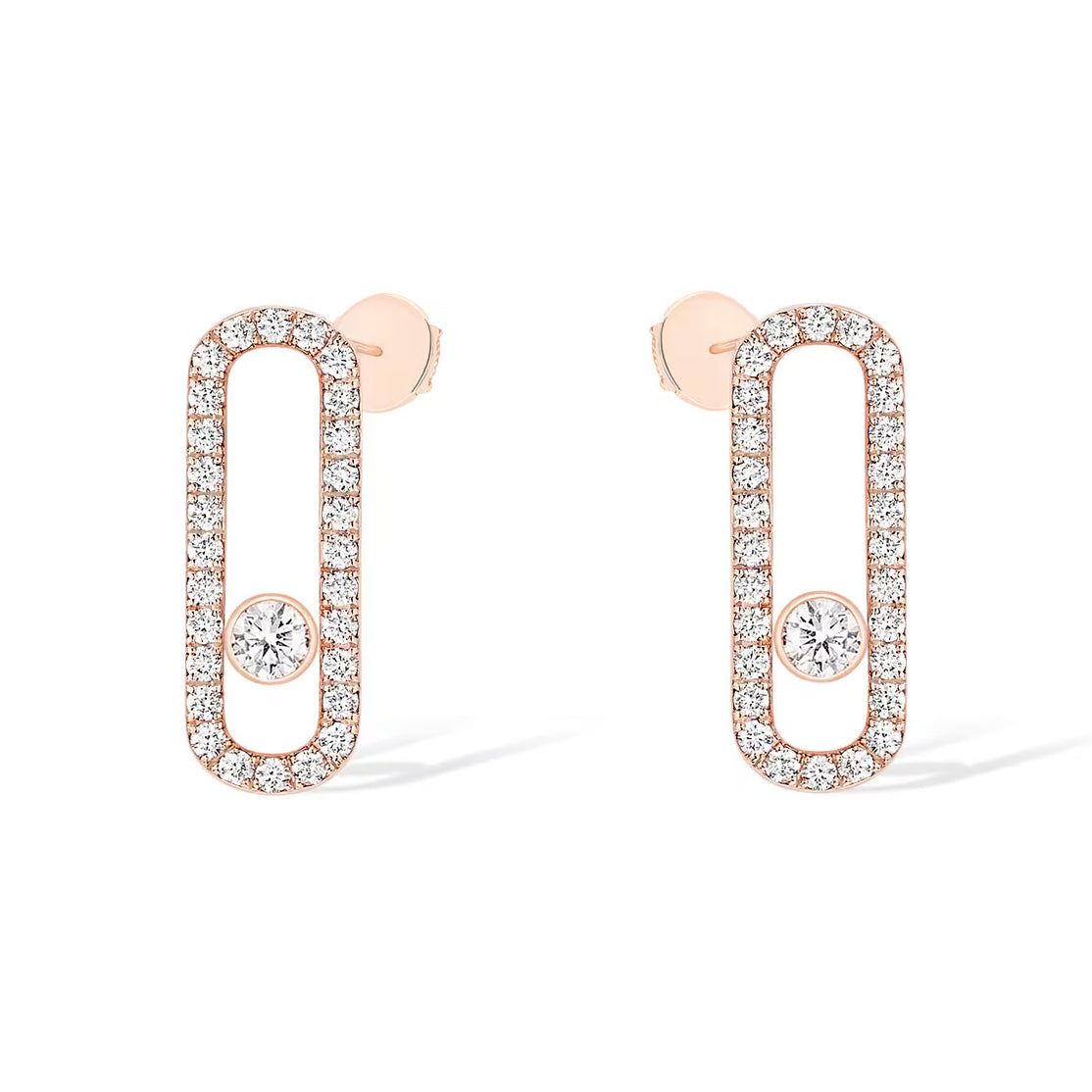 [Amore]MOVE UNO STUD DIAMOND PAVED EARRINGS