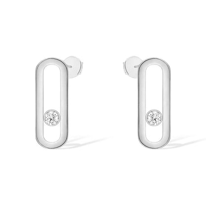 [Amore]MOVE UNO SMALL 1 DIAMOND EARRINGS