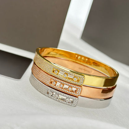 [Amore]Move Noa Rose Gold Pavé Diamond Bangle Bracelet