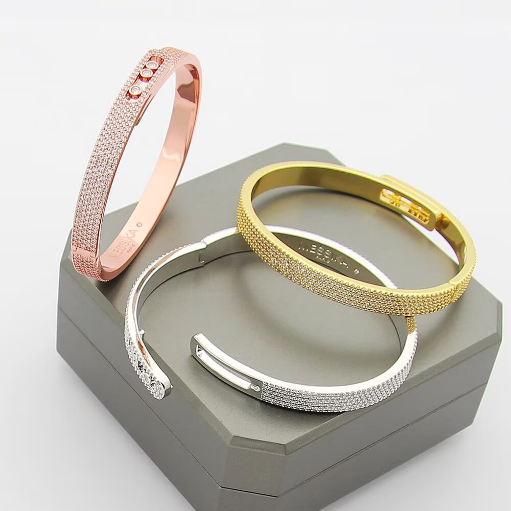 [Amore]Move Noa Full Pavé Diamond Bangle Bracelet