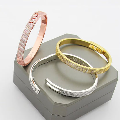 [Amore]Move Noa Full Pavé Diamond Bangle Bracelet