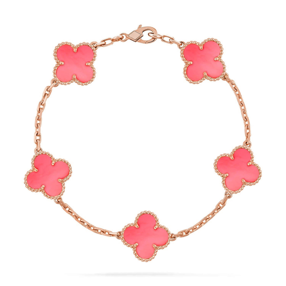 [Amore] CLOVER 5 MOTIFS  PINK MOP BRACELET COLLECTION