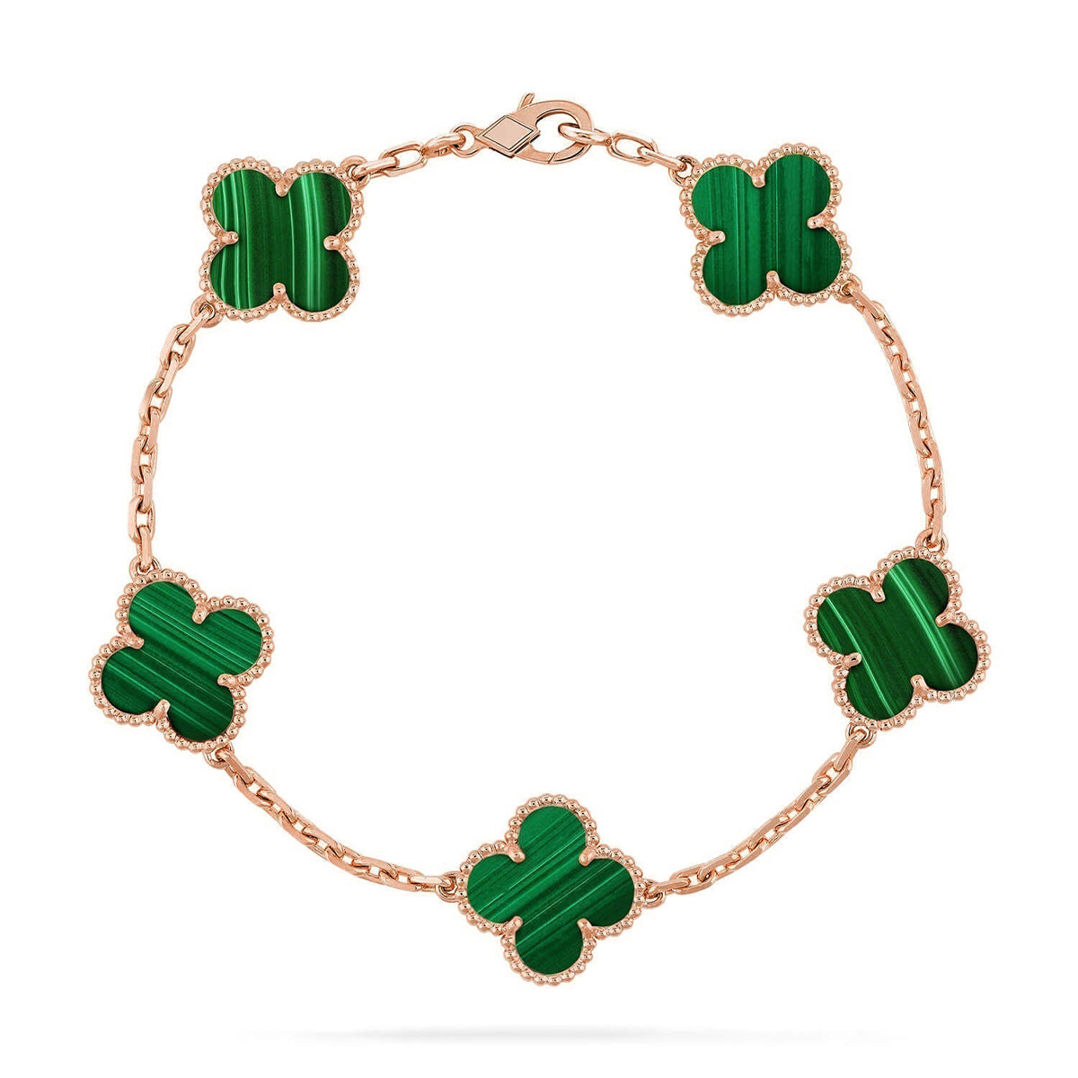 [Amore] CLOVER 5 MOTIF MALACHITE BRACELET COLLECTION