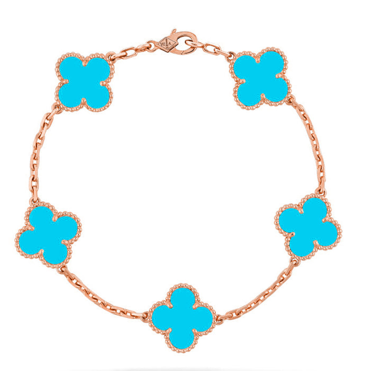 [Amore] CLOVER 5 MOTIF TURQUOISE BRACELET COLLECTION