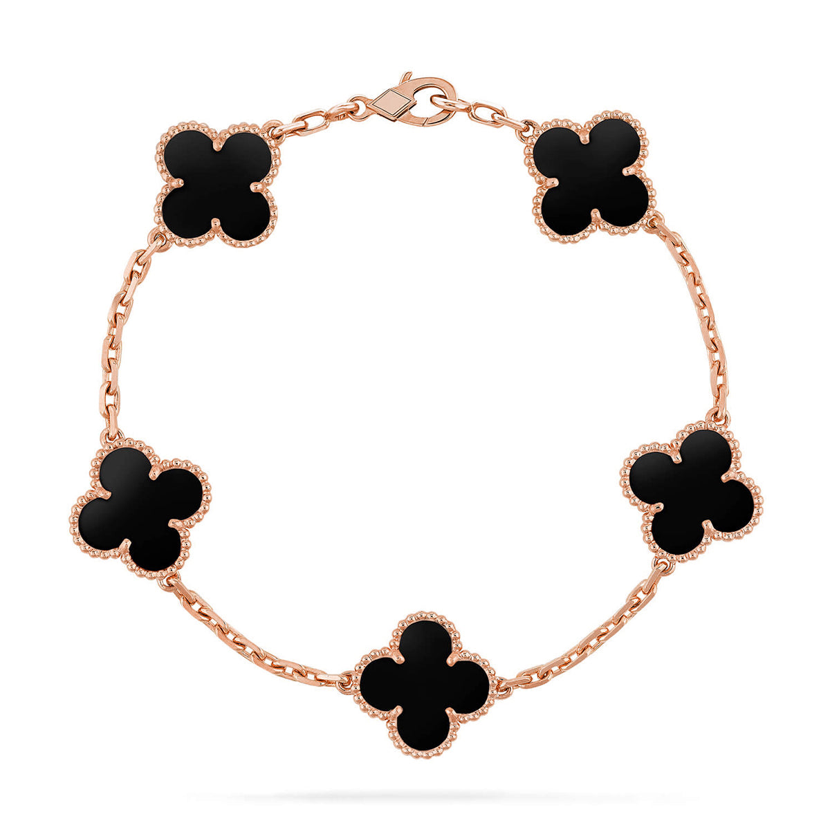 [Amore] CLOVER 5 MOTIF ONYXS BRACELET COLLECTION