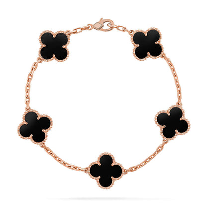 [Amore] CLOVER 5 MOTIF ONYXS BRACELET COLLECTION