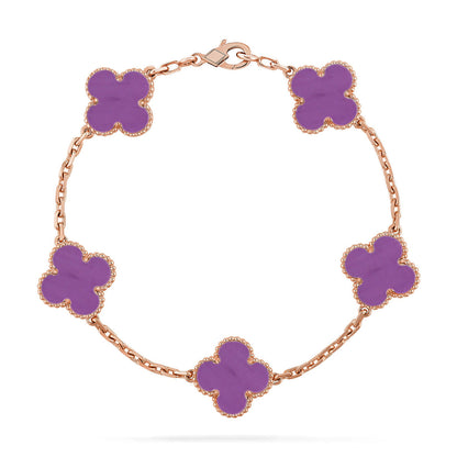 [Amore] CLOVER 5 MOTIF VIOLET BRACELET COLLECTION