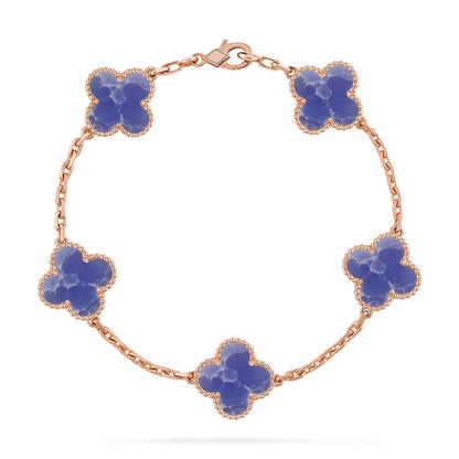 [Amore]CLOVER 5 MOTIF BLUE VEINS BRACELET COLLECTION