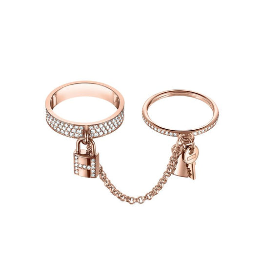 [Amore]HM KELLY CLOCHETTE DOUBLE RING IN  WITH DIAMONDS