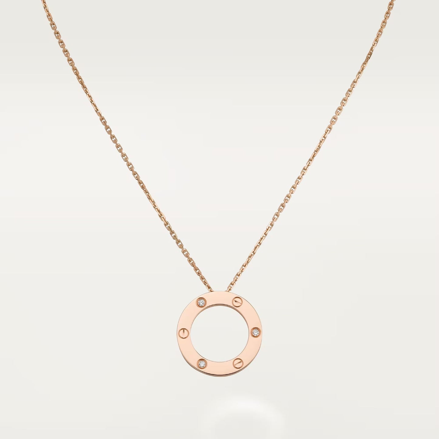 [Amore]LOVE NECKLACE 16MM 3 DIAMONDS