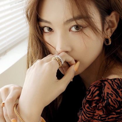 [Amore]CLASH SMALL HOOP EARRINGS