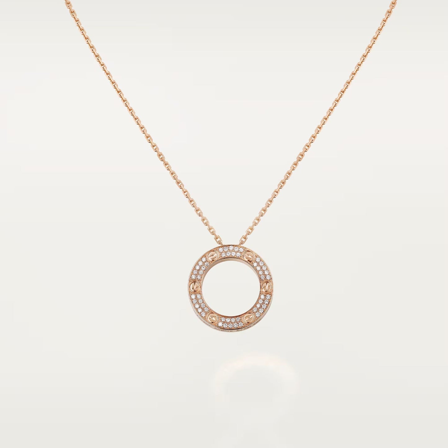 [Amore]LOVE NECKLACE 16MM  FULL DIAMOND