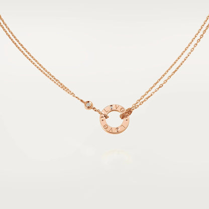 [Amore]LOVE NECKLACE 16MM 2 DIAMONDS