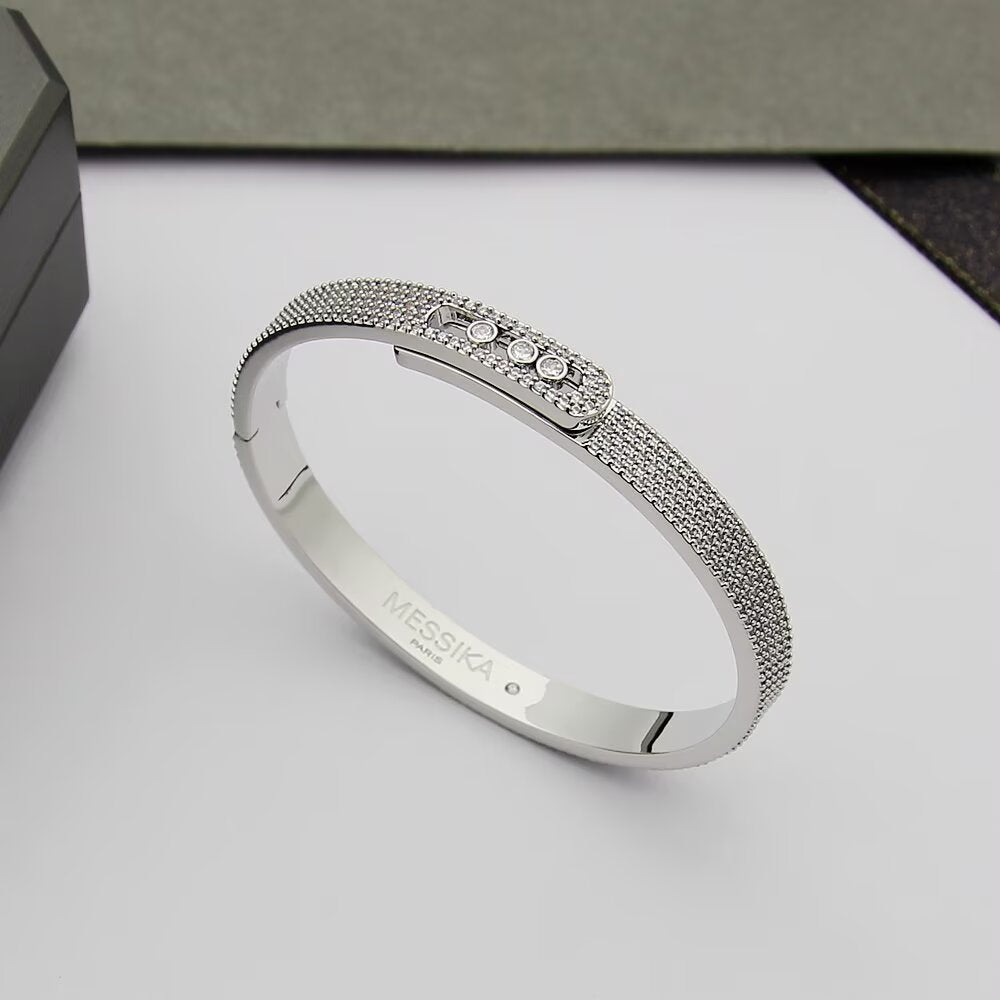 [Amore]Move Noa Full Pavé Diamond Bangle Bracelet