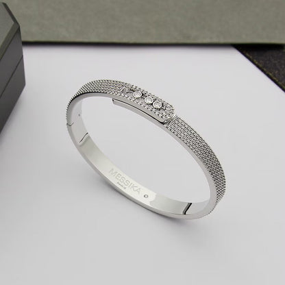 [Amore]Move Noa Full Pavé Diamond Bangle Bracelet