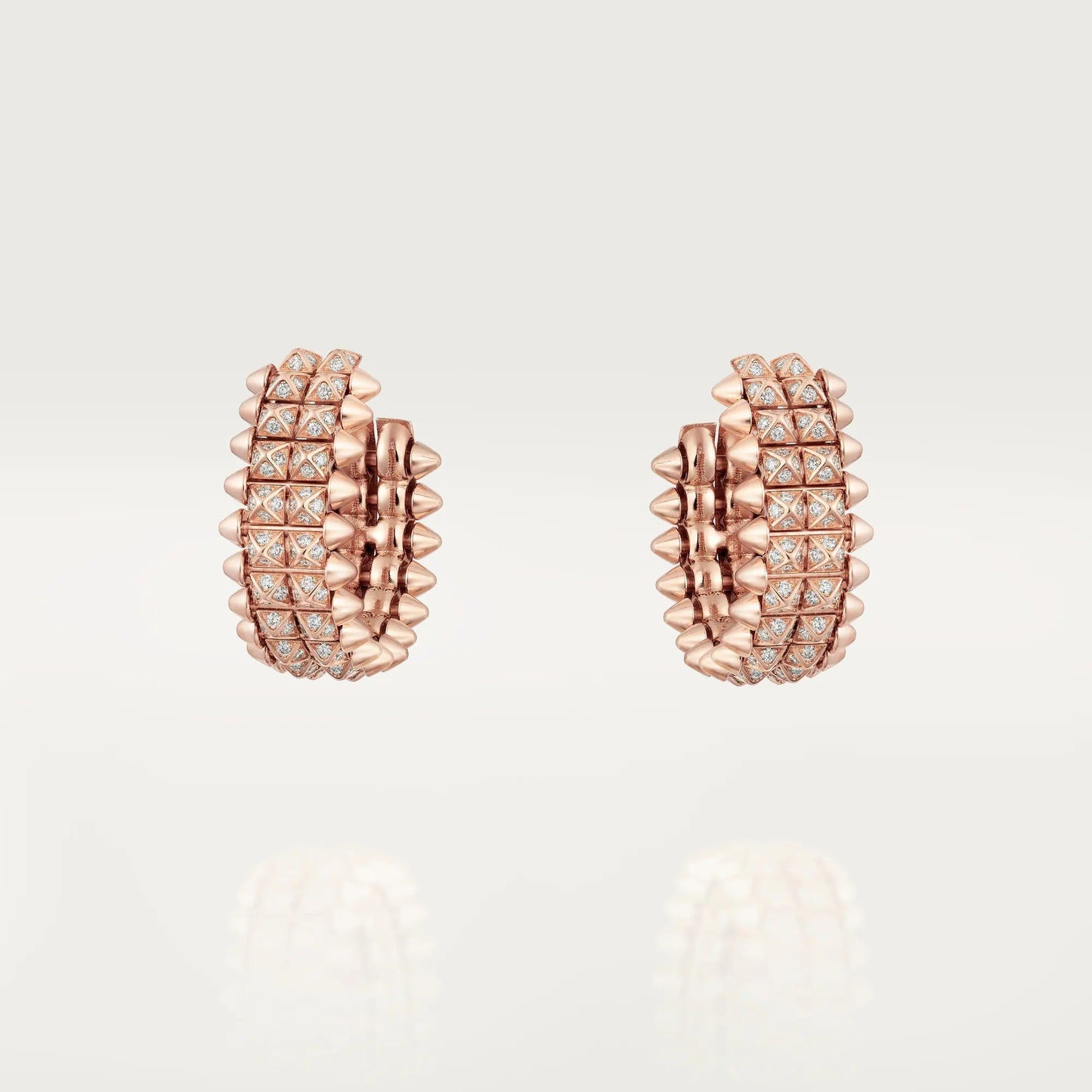 [Amore]CLASH 9.2MM FULL DIAMOND DOUBLE ROW EARRINGS