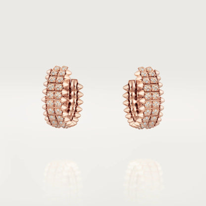 [Amore]CLASH 9.2MM FULL DIAMOND DOUBLE ROW EARRINGS