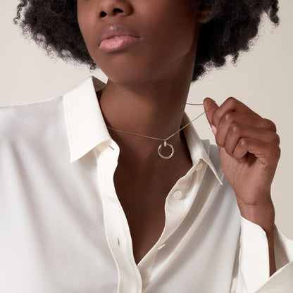 [Amore]JUSTE NECKLACE HALF DIAMOND