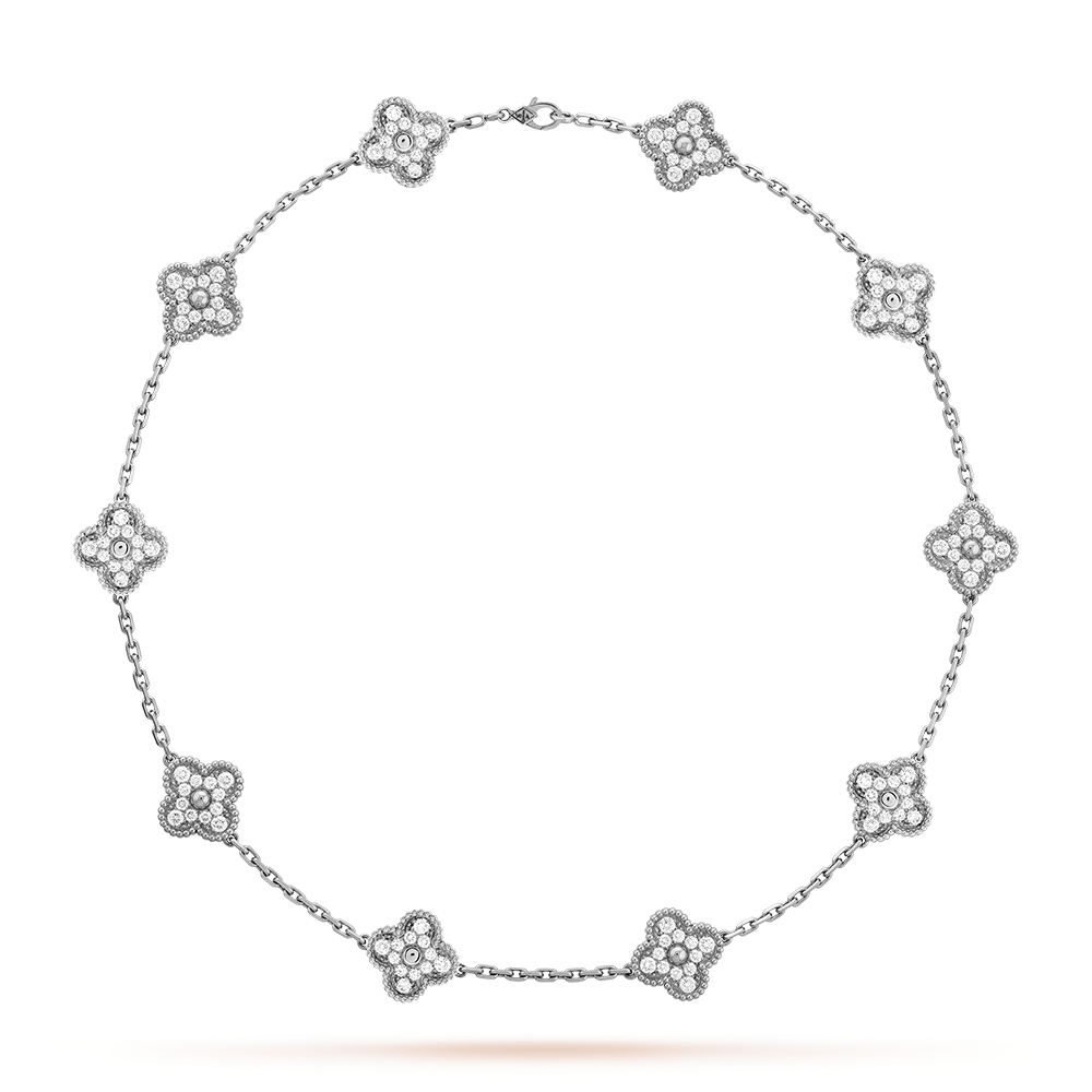 [Amore]CLOVER 10 MOTIFS DIAMOND NECKLACE