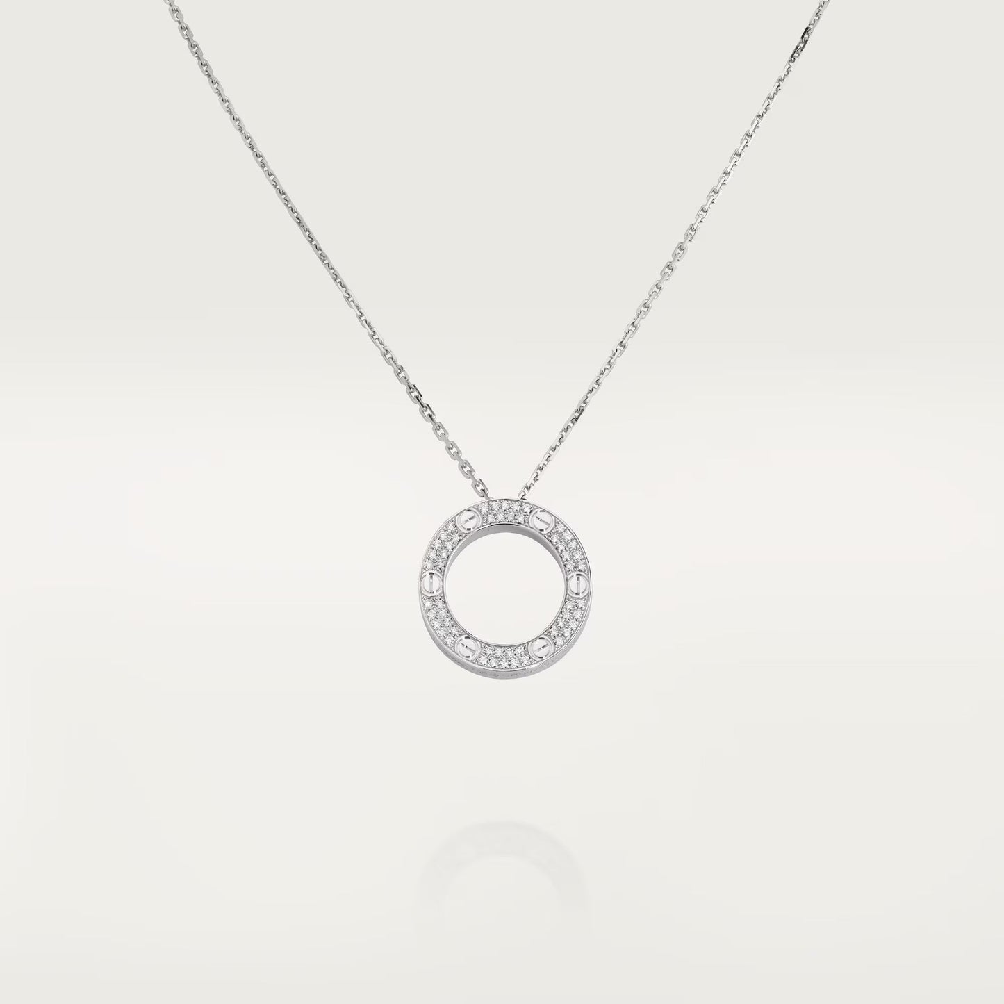 [Amore]LOVE NECKLACE 16MM  FULL DIAMOND