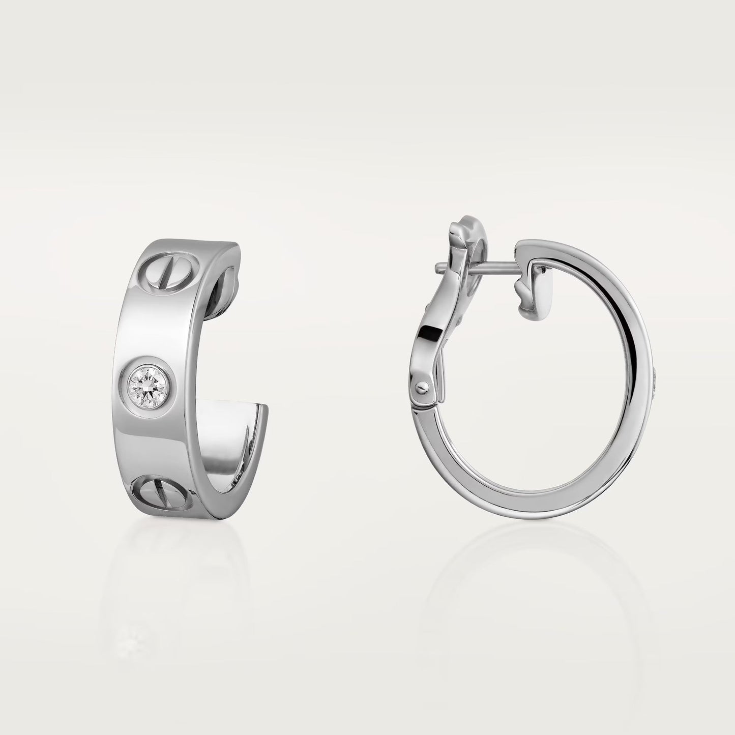 [Amore]LOVE EARRINGS 5.7MM 2 DIAMONDS