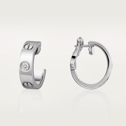 [Amore]LOVE EARRINGS 5.7MM 2 DIAMONDS