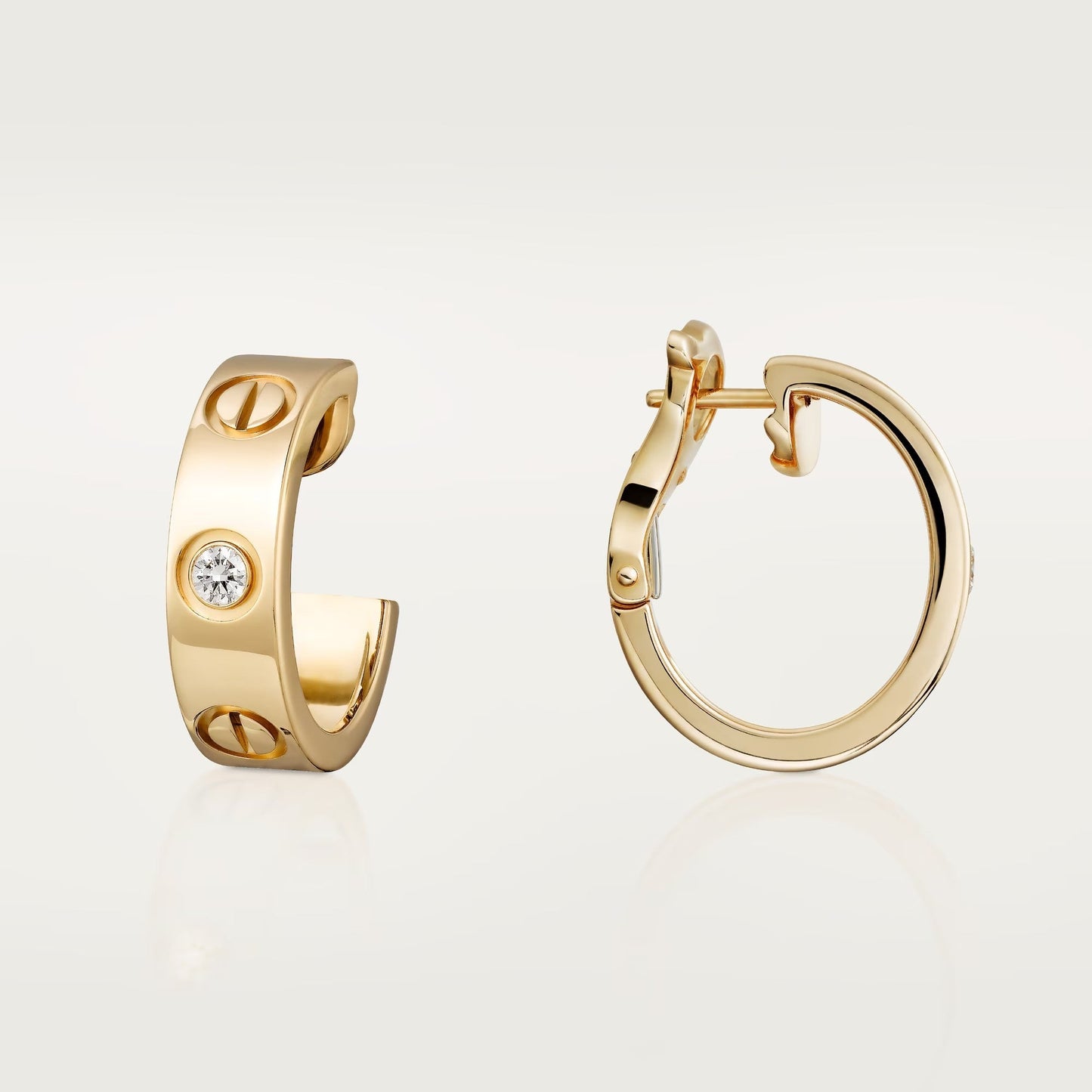 [Amore]LOVE EARRINGS 5.7MM 2 DIAMONDS