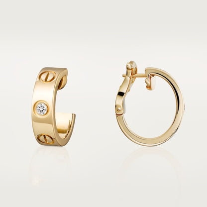[Amore]LOVE EARRINGS 5.7MM 2 DIAMONDS