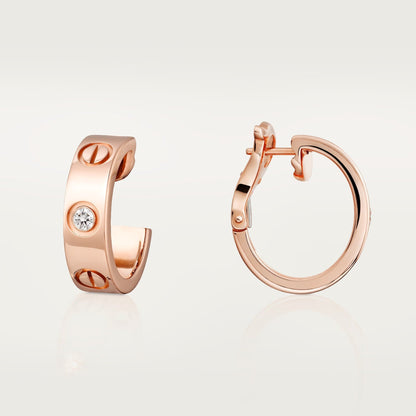 [Amore]LOVE EARRINGS 5.7MM 2 DIAMONDS
