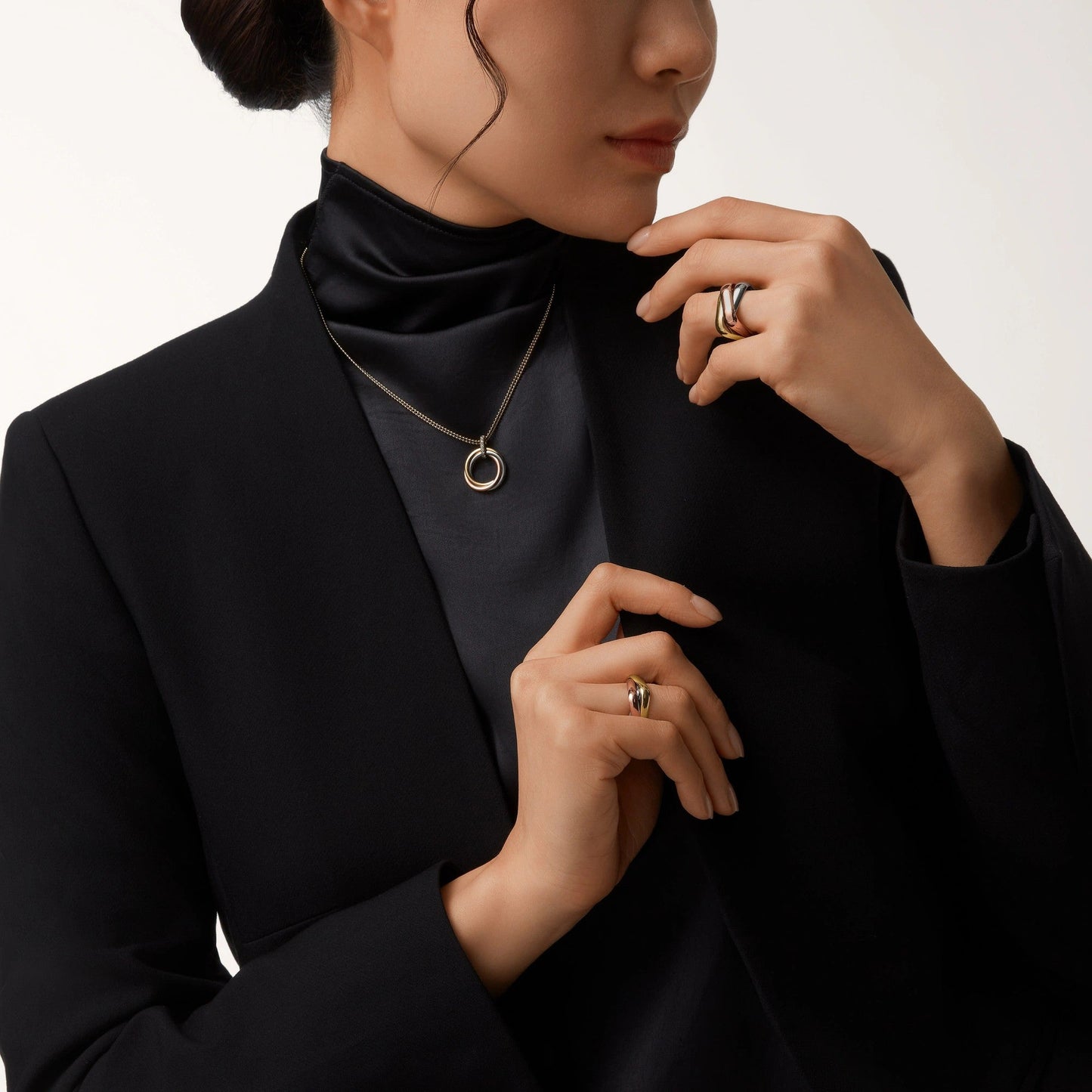 [Amore]TRINITY MEDIUM  DIAMONDS NECKLACE