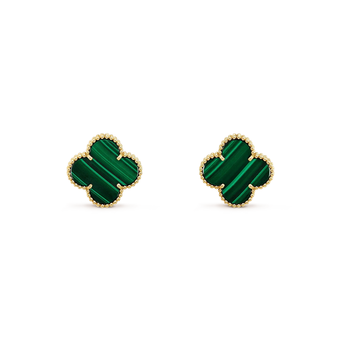 [Amore]CLOVER MINI 9.5MM MALACHITE  EARRINGS