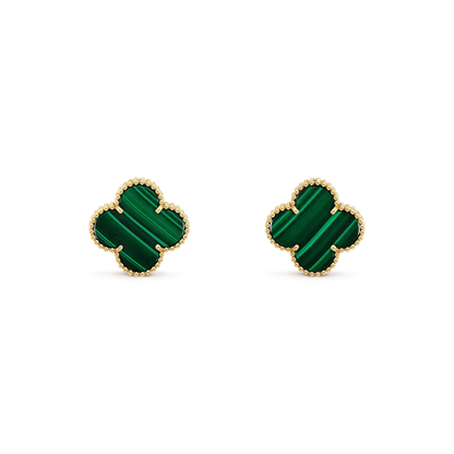 [Amore]CLOVER MINI 9.5MM MALACHITE  EARRINGS