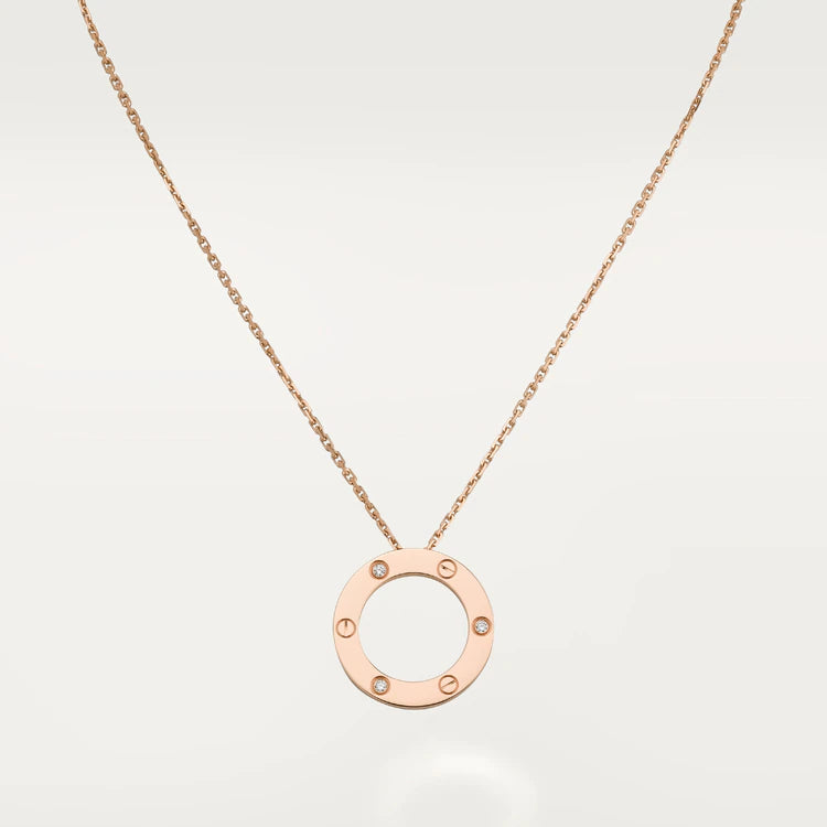 [Amore]LOVE NECKLACE 16MM 3 DIAMONDS