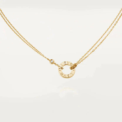 [Amore]LOVE NECKLACE 16MM 2 DIAMONDS