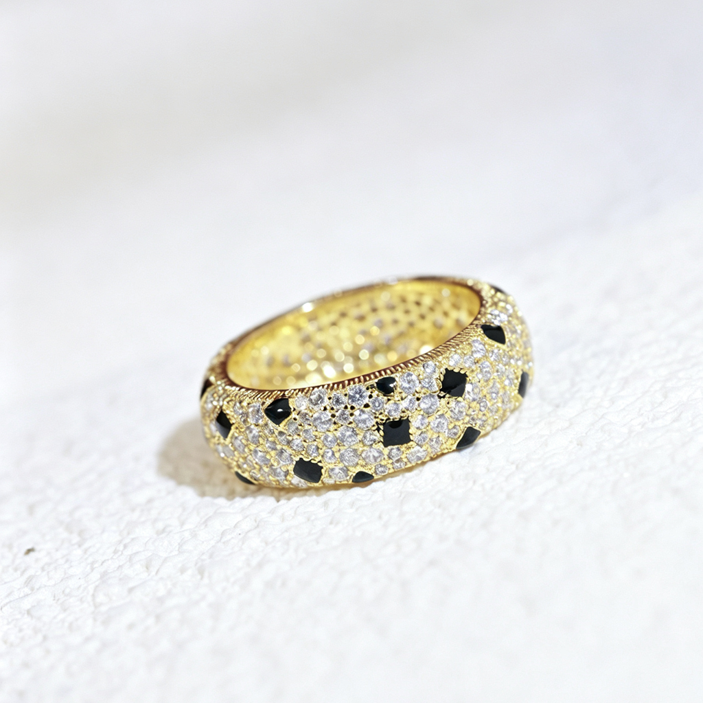 [Amore]PANTHERE SPOTTED FULL DIAMOND RING